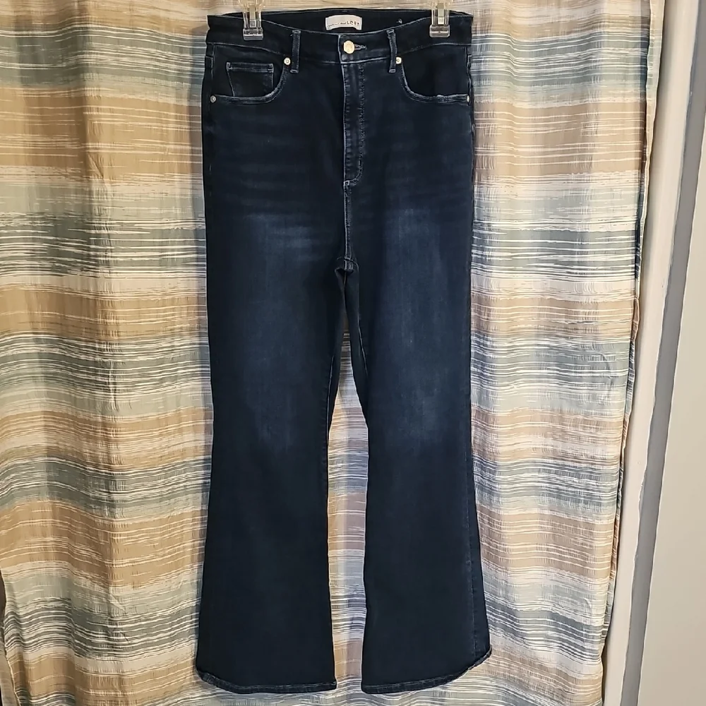 LOFT Dark Indigo Flare Jeans